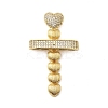 Brass Micro Pave Cubic Zirconia Pendants KK-A266-05D-G-1