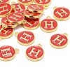 Golden Plated Alloy Enamel Charms ENAM-S118-03H-4