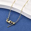 1MM Brass Boston Link Chain Adjustable Slider Necklaces NJEW-M108-31G-1