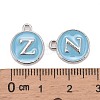 Platinum Plated Alloy Enamel Charms X-ENAM-S118-04Z-P-3