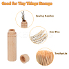 5Pcs Wooden Sewing Needle Holder Storage Case AJEW-FH0004-83-5