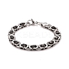 201 Stainless Steel Byzantine Chain Bracelets STAS-E160-06EBP-1