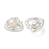 Brass Pave Natural Freshwater Pearl Pendants KK-U045-18S-2