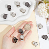 12Pcs 2 Colors Alloy & Iron Buttons DIY-DC0002-67-3