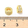 Brass Micro Pave Cubic Zirconia European Beads KK-A254-28G-2