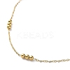 304 Stainless Steel Round Beaded Link Chain Necklaces for Women LS-NJEW-D058-02G-2