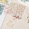 4Pcs 4 Styles Ocean Theme Self Adhesive PET Nail Art Stickers Decals MRMJ-SP0001-17-3