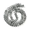 Transparent Crackle Glass Beads Strands CCG-L050-01B-06-3