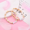 Polymer Clay Heishi Beads Stretch Bracelets BJEW-JB05711-04-5