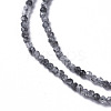 Natural Black Rutilated Quartz Beads Strands G-F596-25A-3mm-3