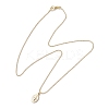 Brass Ball Chain Oval Virgin Mary Pendant Necklaces for Women NJEW-JN05120-4