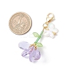Handmade Glass Seed Beaded and Acylic Butterfly Pendant Decorations Sets HJEW-MZ00259-02-3