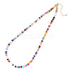 Multicolor Faceted Rondelle Natural Stone & Glass Beaded Necklaces for Women AU7515-5
