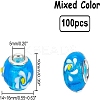 Mixed Styles Handmade Lampwork Glass European Beads LPDL-PH0001-03-WH-3