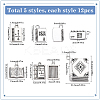 60Pcs 5 Styles Tibetan Style Alloy Pendants for Teachers' Day TIBEP-SC0003-05-2