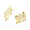 Brass Stud Earrings Findings EJEW-B063-09G-2