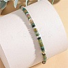 Natural Indian Agate Heishi Beaded Braided Bracelets SA4116-1-1