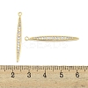 Brass Micro Pave Clear Cubic Zirconia Pendants KK-S386-25G-3