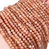 Natural Peach Moonstone Beads Strands G-C127-A02-02-2