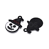 Halloween Theme Spray Painted Alloy Enamel Pendants ENAM-T020-09C-1