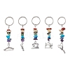Tibetan Style Zinc Alloy Keychains KEYC-JKC00728-1