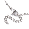3 Pcs 201 Stainless Steel Crystal Stone Cage Pendant Necklaces NJEW-JN04750-6