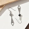 304 Stainless Steel Tie Dangle Earrings EJEW-Z129-19P-3