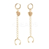 Brass Micro Pave Clear Cubic Zirconia Huggie Hoop Earrings ZIRC-Q205-12G-3