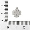 304 Stainless Steel Rhinestone Pendants STAS-E547-06A-P-3