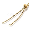 Adjustable 304 Stainless Steel Slider Bracelet/Bolo Bracelets Making STAS-I153-03G-03-2