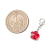 Flower Glass Pendant Decorations HJEW-JM03772-01-3
