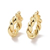 Rack Plating Brass Twist Rope Thick Hoop Earrings for Women EJEW-G315-03G-1