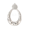 Non-Tarnish 304 Stainless Steel Big Pendant Rhinestone Settings STAS-A070-29P-1