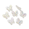 UV Plating Rainbow Iridescent Imitation Jelly Acrylic Beads OACR-K003-012F-1