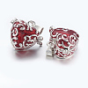Heart Brass Enamel Prayer Box Pendants KK-24X21-3