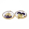 Transparent Clear Epoxy Resin Pendants RESI-L036-12G-07-3