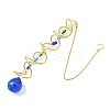 Iron Spiral & Glass Octagon & Teardrop Hanging Suncatchers HJEW-F025-01G-01-3