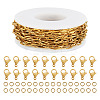 DIY 304 Stainless Steel Paperclip Chains Bracelet Necklace Making Kit DIY-TA0009-54-1