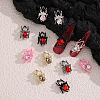 36Pcs 9 Colors Alloy Rhinestone Cabochons FIND-SP0004-45-7
