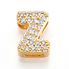 Brass Micro Pave Cubic Zirconia Charms KK-N254-217G-Z-1