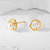 Simple Style 925 Silver Pearl Earrings for Women CC6441-1-2