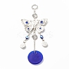 Alloy & Glass Turkish Blue Evil Eye Pendant Decoration LS-HJEW-I008-02AS-2