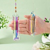 4pcs 2 styles Faceted Transparent Glass Big Pendants GLAA-PH0003-24-4