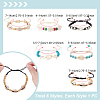 6Pcs 6 Styles Natural Turquoise & Cowrie Shell Braided Beads Bracelets Sets BJEW-GA0001-17-2