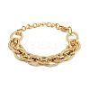 304 Stainless Steel Cable Chain Bracelets for Women BJEW-D349-01G-2