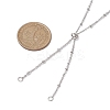 Non-Tarnish 304 Stainless Steel Satellite Chain Slider Necklace Making AJEW-JB01248-02-2