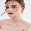 1Pc Stainless Steel Letter Rectangle Pendant Necklaces NJEW-LP0001-34U-P-4