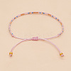 Bohemian Braided Adjustable Glass Seed Beaded Bracelets EX8332-4-1