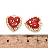 Valentine's Day Alloy Enamel Pendants ENAM-T024-18A-G-3