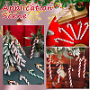 4 Sets 4 Colors Plastic Candy Cane Pendant Decorations FIND-SC0013-42B-5